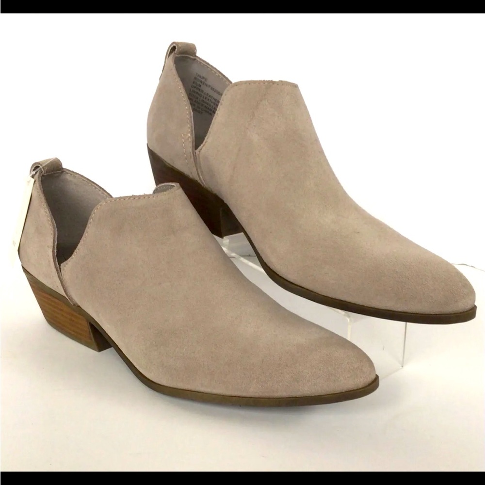 Joie Rowen Suede Leather ankle cutout booties in Taupe, Women’s size 6.5, Rodeo